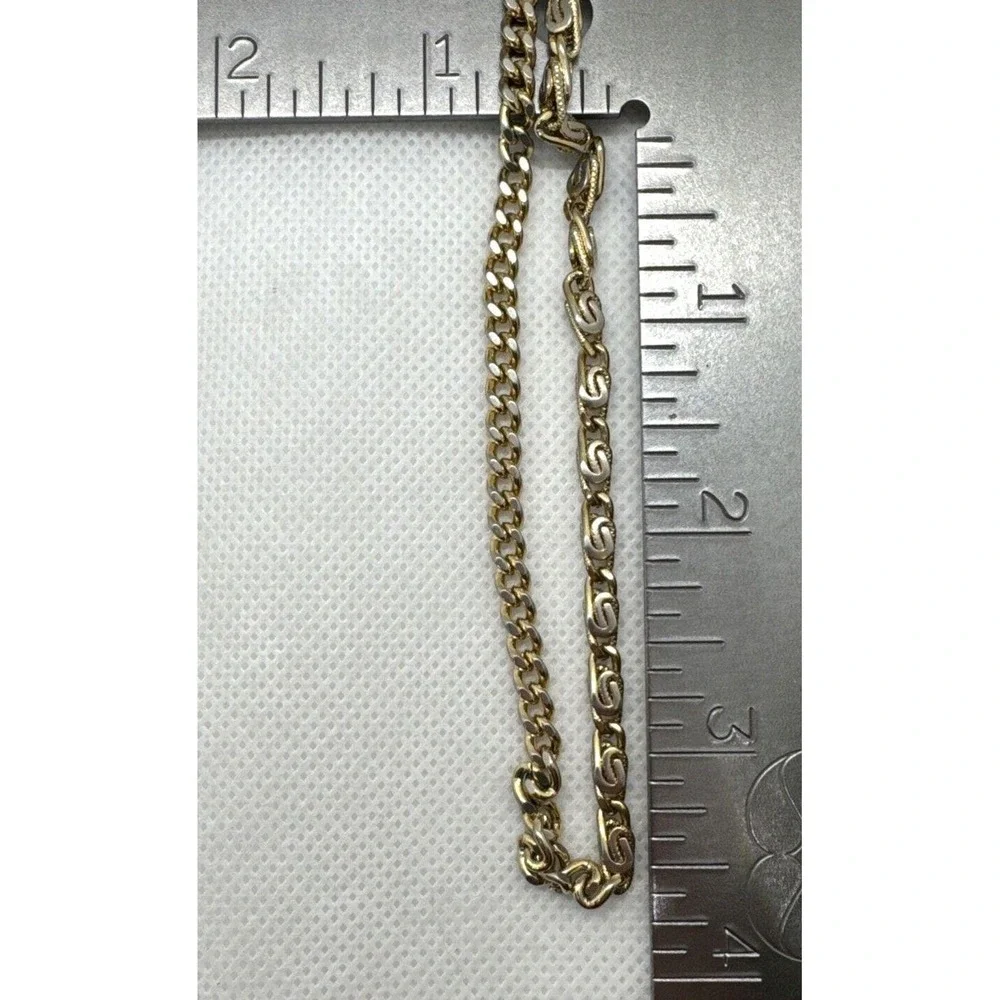 Vintage Monet Gold Tone Textured Link Chain 54'' Necklace Retro 80s‎ 90s Style